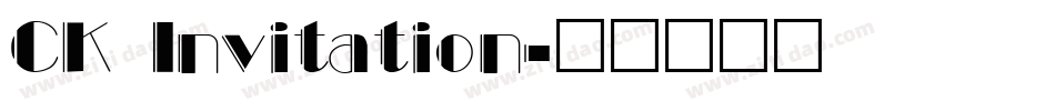 CK Invitation字体转换